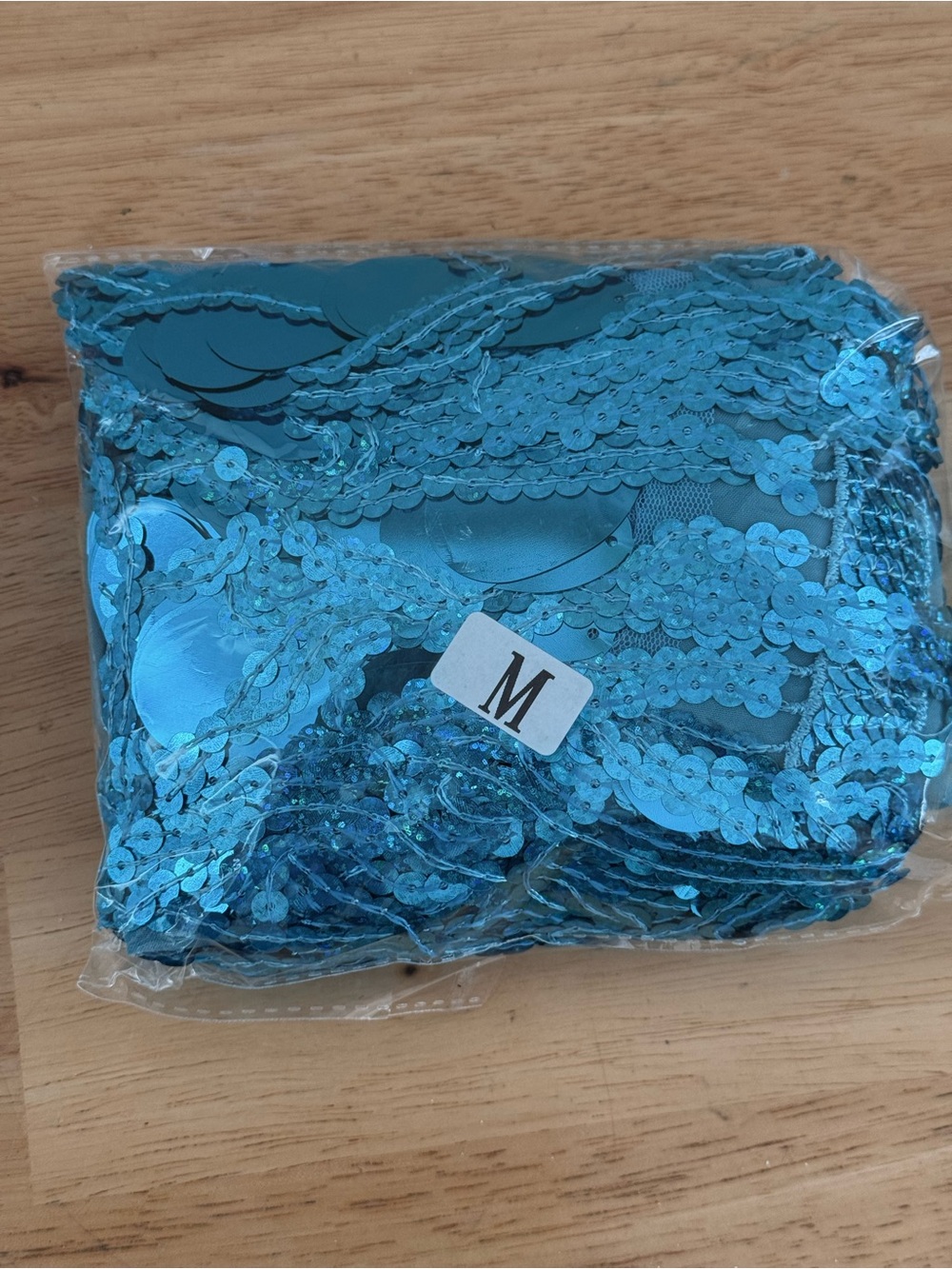 Sequin Hearts Turquoise Fringe Disc Mini Skirt - Picture 4 of 4
